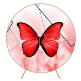 Butterfly Garden Theme Round Backdrop For Elegant Party Decor
