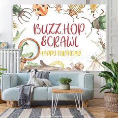 Lofaris Buzz Hop Ecrawl Insect Happy Birthday Backdrop For Kid