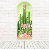 Cacti Floral Desert Bloom Greenery Arch Backdrop For Boho Garden Theme