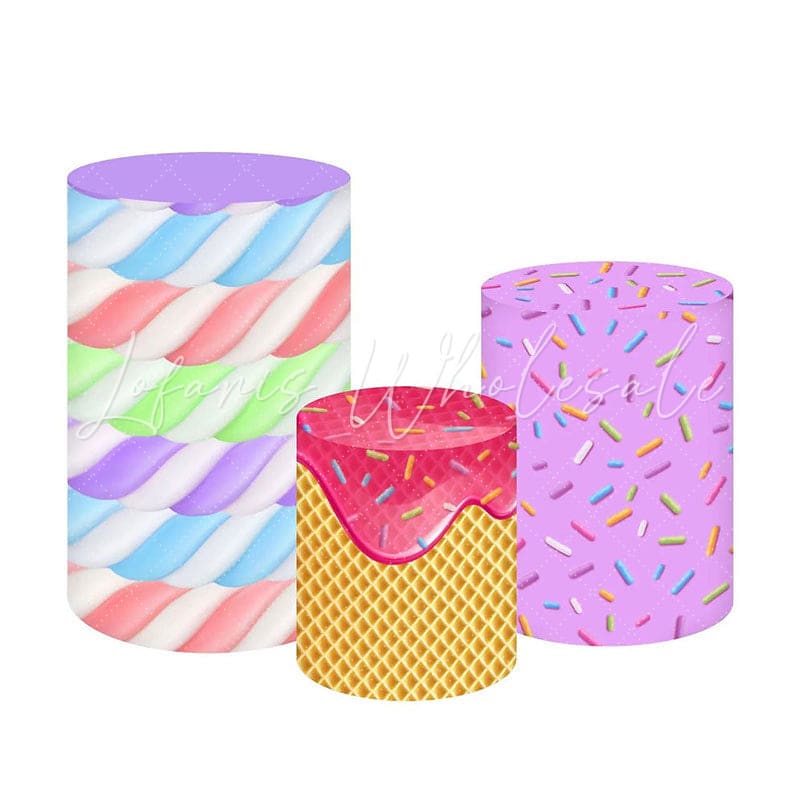 Cake Marshmallows Sweet Treat Themed Cover Cylinders Kit