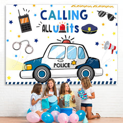 Lofaris Calling All Units Lovely Cartoon Birthday Backdrop