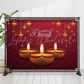 Lofaris Candle Burning Lights Laxmi Puja Diwali Backdrop