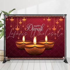 Lofaris Candle Burning Lights Laxmi Puja Diwali Backdrop