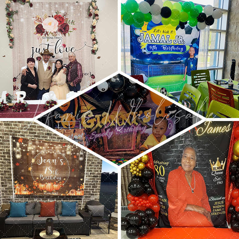 Lofaris Candle Burning Lights Laxmi Puja Diwali Backdrop