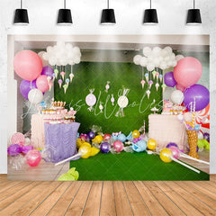Lofaris Candy Balloons Dessert Party Scene Birthday Backdrop