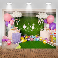Lofaris Candy Balloons Dessert Party Scene Birthday Backdrop