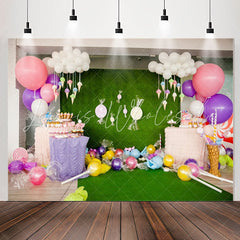 Lofaris Candy Balloons Dessert Party Scene Birthday Backdrop