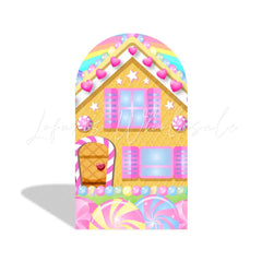 Candy Donut Birthday Baby Shower Party Arch Backdrop Wall Cloth Cover