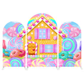 Candy Donut Birthday Baby Shower Party Arch Backdrop Wall Cloth Cover