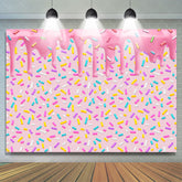 Lofaris Candyland Pink Dessert Colorful Happy Birthday Backdrop