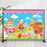 Lofaris Candyland Sweet Dessert Girls Birthday Backdrop