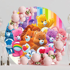 Care Bears Round Backdrop For Fun Kids Party Celebration Theme