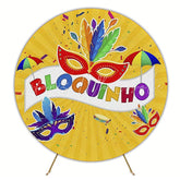 Carnival Block Round Backdrop for Fun Celebration Party