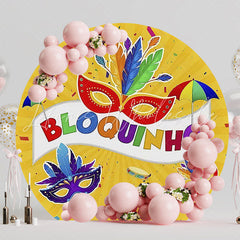 Carnival Block Round Backdrop for Fun Celebration Party