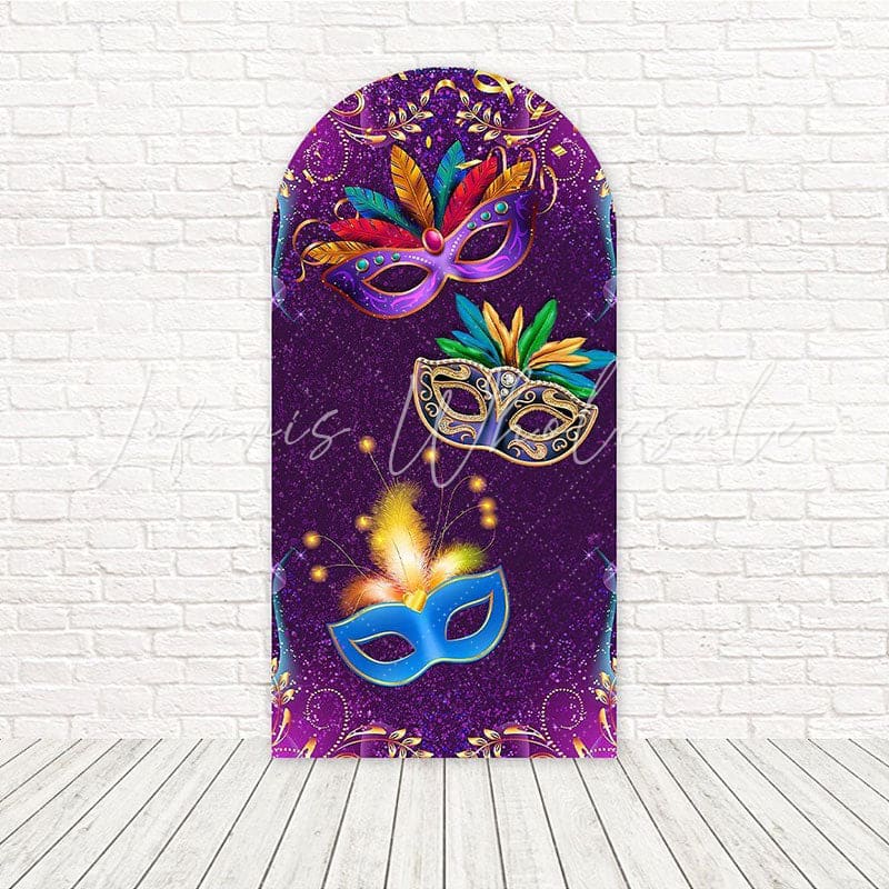 Carnival Masks Masquerade Theme Arch Backdrop For Grand Events