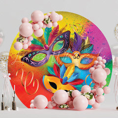 Carnival Samba Round Backdrop for Fun Celebration
