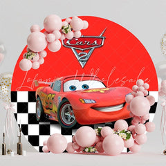 Cars Racing Adventure Round Backdrop For Speedy Party Theme