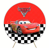Cars Racing Adventure Round Backdrop For Speedy Party Theme