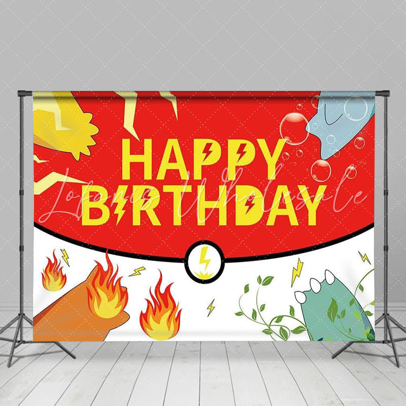 Cartoon Anime Pokemon Birthday Backdrop Decoration