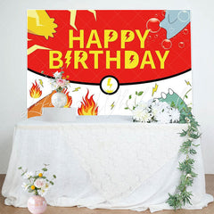 Cartoon Anime Pokemon Birthday Backdrop Decoration