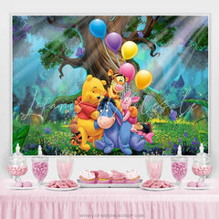 Lofaris Cartoon Bear Forest Friends Animal Newborn Baby Shower Backdrop