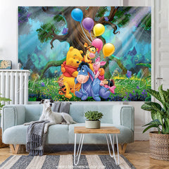 Lofaris Cartoon Bear Forest Friends Animal Newborn Baby Shower Backdrop