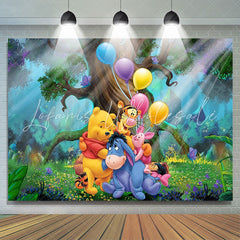Lofaris Cartoon Bear Forest Friends Animal Newborn Baby Shower Backdrop