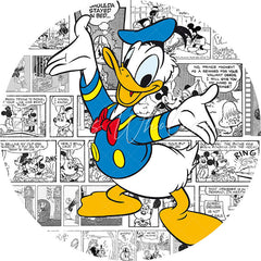 Lofaris Cartoon Blue Dark Round Kids Birthday Backdrop Banner