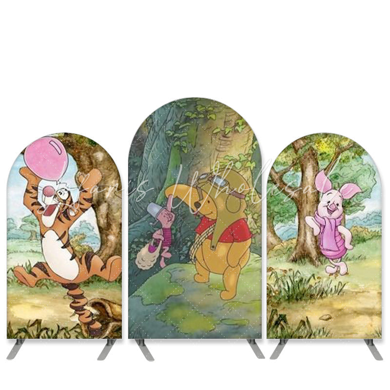 Lofaris Cartoon Character Theme Little Animals Arch Backdrop Kit