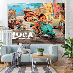 Lofaris Cartoon City Street Happy Kids Birthday Party Backdrop