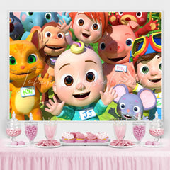 Lofaris Cartoon Cute Birthday Backdrop for Party Decor