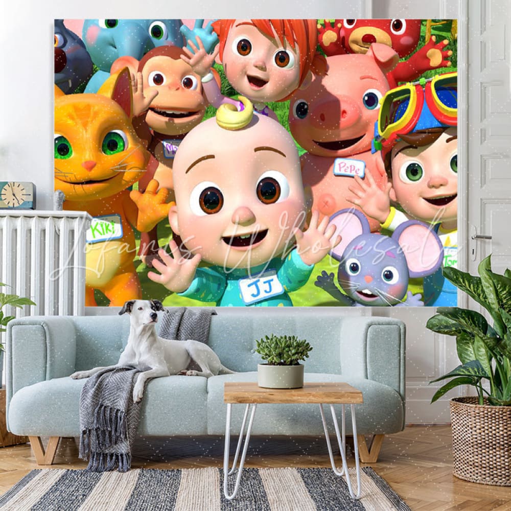 Lofaris Cartoon Cute Birthday Backdrop for Party Decor