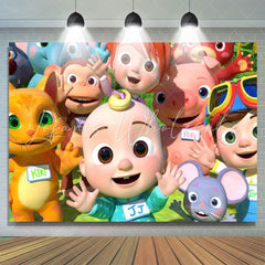 Lofaris Cartoon Cute Birthday Backdrop for Party Decor