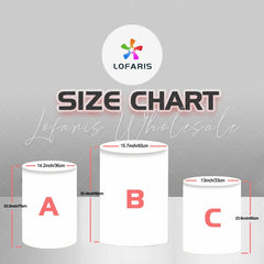 Lofaris Cartoon Cute Little Shark Round Kids Birthday Backdrop Kit