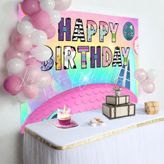Cartoon Doll House Gabbies Birthday Party Backdrop For Kids