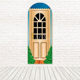 Cartoon Door Playful Fantasy Entry Arch Backdrop For Kids Imagination