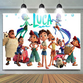 Lofaris Cartoon Film Family Theme Happy Birthday Backdrop Banner