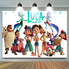 Lofaris Cartoon Film Family Theme Happy Birthday Backdrop Banner