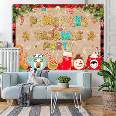 Lofaris Cartoon gingerbread alphabet Christmas photo backdrop