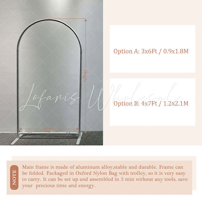 Lofaris Wooden Theme Dark Brown Double Sided Arch Backdrop