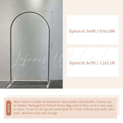 Lofaris Wooden Theme Dark Brown Double Sided Arch Backdrop