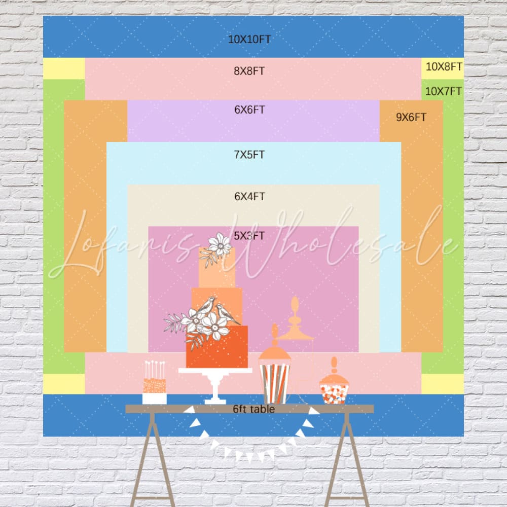 Cartoon Hawaii Summer Theme Tropical Luau Birthday Party Backdrop