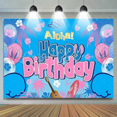 Cartoon Hawaiian Summer Aloha Stitch Happy Birthday Backdrop