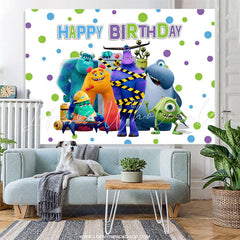 Lofaris Cartoon Monster Friends Kids Happy Birthday Backdrop