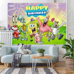 Lofaris Cartoon Movie Character Theme Happy Birthday Backdrop
