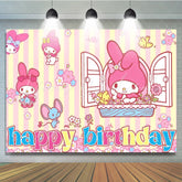 Cartoon Sanrio My Cute Melody Birthday Party Backdrop For Kids