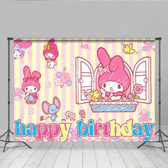 Cartoon Sanrio My Cute Melody Birthday Party Backdrop For Kids