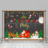 Lofaris Cartoon Santa Claus With Lovely Gifts Holiday Backdrop