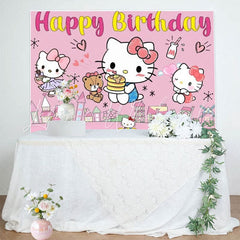 Cartoon Super Kitties Cats Birthday Party Backdrop
