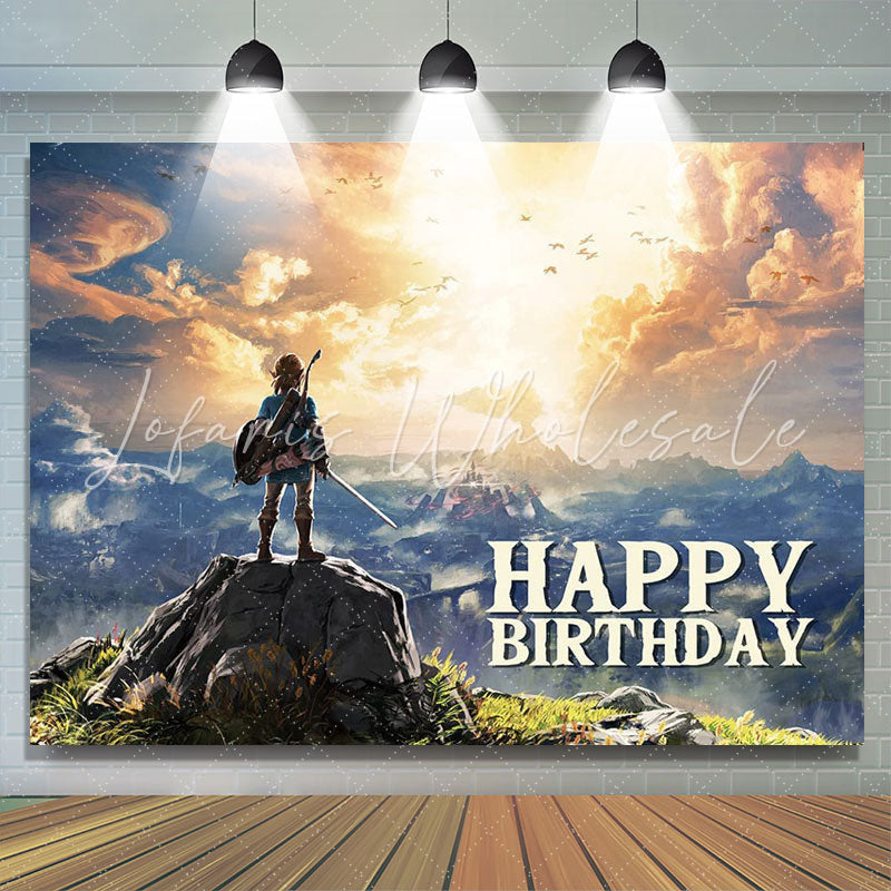 Lofaris Cartoon The Legend Happy Birthday Backdrop For Kids